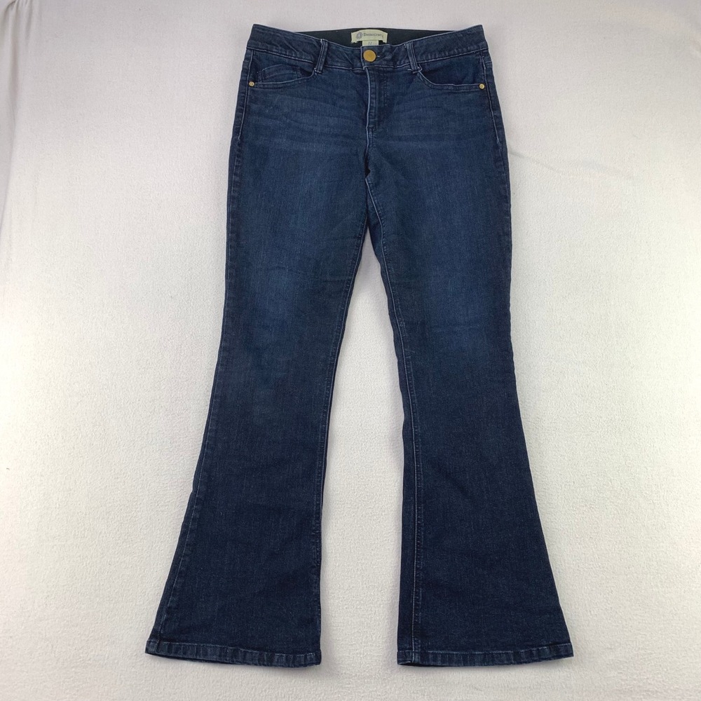 Democracy Ab Technology Bootcut Jeans Women 12 Stretch Denim Dark Wash Flare